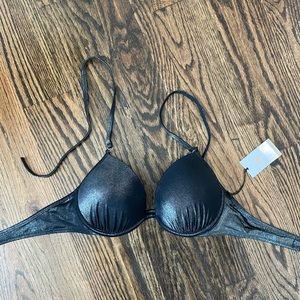 NWT Silver Foil Shade & Shore Bikini Top 36B